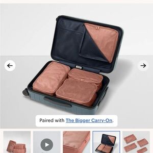 Away Packing Cubes. 4 pink cubes.